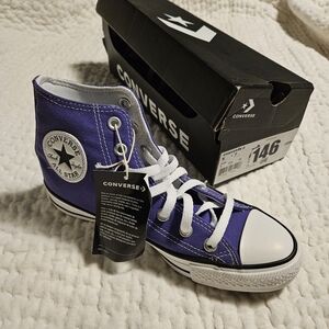 Converse purple sneakers
